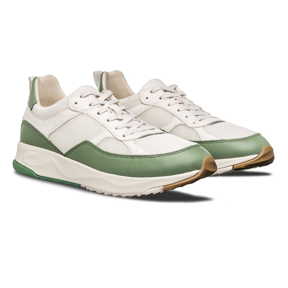 CLAE TOPANGA Sneakers Mens USA450-F18 In Menta Leather Off White